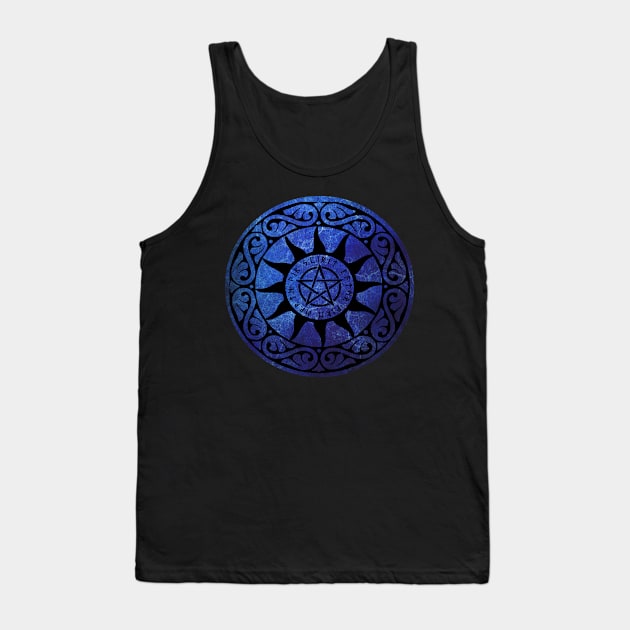 Five Elements Runic Magical Pentacle -  Blue Version Tank Top by sarahwainwright